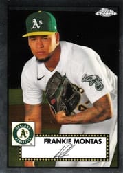 2021 Topps Chrome Platinum Anniversary Base Set Frankie Montas #438 card