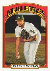 2021 Topps Heritage Base Set Frankie Montas #422 card