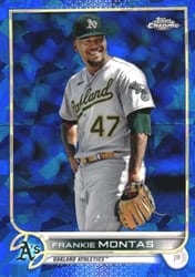 2022 Topps Chrome Sapphire Edition Base Set Frankie Montas #512 card