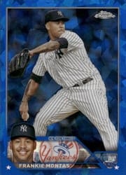 2023 Topps Chrome Update Sapphire Edition Base Set Frankie Montas #USCS276 card