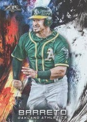 2018 Topps Fire Base Set Franklin Barreto #123 card
