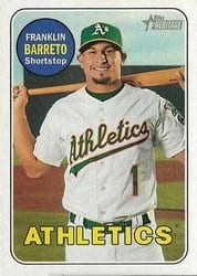2018 Topps Heritage Base Set Franklin Barreto #332 card