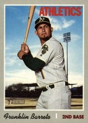 2019 Topps Heritage Base Set Franklin Barreto #714 card