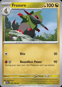 Black Bolt Fraxure #69 card