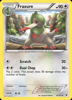 Noble Victories Fraxure #87 card