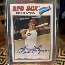 2026 Topps Heritage Real One Autographs Fred Lynn #77RO-FL card