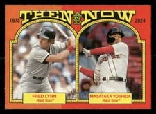 2024 Topps Heritage Then And Now Fred Lynn / Masataka Yoshida #TAN-1 card