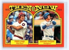 2024 Topps Heritage Then And Now Fred Lynn / Shohei Ohtani #TAN-8 card
