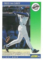 1992 Score Base Set Fred McGriff #7 card
