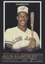 2020 Topps Allen & Ginter X Base Set Fred McGriff #313 card