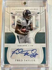 2020 Panini National Treasures Signatures Fred Taylor #S-FT card