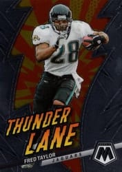 2023 Panini Mosaic Thunder Lane Fred Taylor #TL-FT card