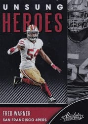 2020 Panini Absolute Unsung Heroes Fred Warner #1 card