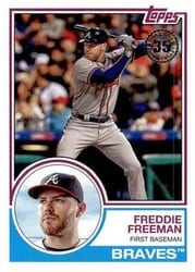 2018 Topps 1983 Topps Baseball 35th Anniversary Freddie Freeman #83-49 card