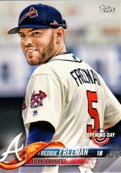 2018 Topps Opening Day Base Set Freddie Freeman #143b card