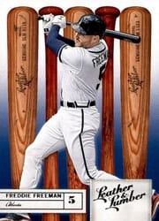 2019 Panini Leather & Lumber Base Set Freddie Freeman #66 card