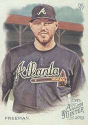 2019 Topps Allen & Ginter Base Set Freddie Freeman #15 card