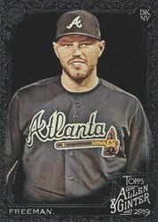 2019 Topps Allen & Ginter X Base Set Freddie Freeman #15 card
