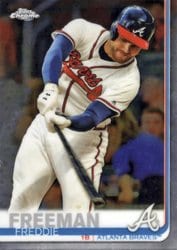 2019 Topps Chrome Base Set Freddie Freeman #87 card