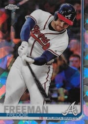 2019 Topps Chrome Sapphire Edition Base Set Freddie Freeman #183 card