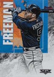2019 Topps Fire Base Set Freddie Freeman #28 card