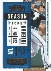 2020 Panini Contenders Base Set Freddie Freeman #46 card
