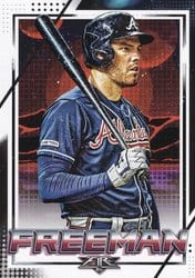 2020 Topps Fire Base Set Freddie Freeman #74 card