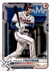 2021 Bowman Base Set Freddie Freeman #14 card