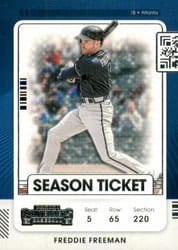 2021 Panini Contenders Base Set Freddie Freeman #15 card