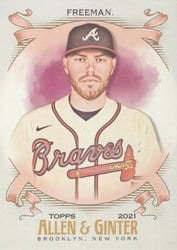 2021 Topps Allen & Ginter Base Set Freddie Freeman #68 card