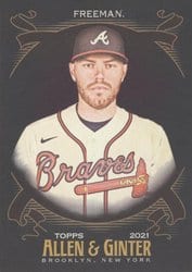 2021 Topps Allen & Ginter X Base Set Freddie Freeman #68 card