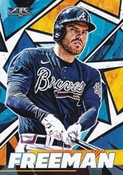 2021 Topps Fire Base Set Freddie Freeman #43 card