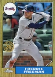 2022 Topps Chrome 1987 Topps Freddie Freeman #87BC-11 card