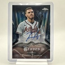 2022 Topps Chrome Pinstriped Autographs Freddie Freeman #PA-FF card