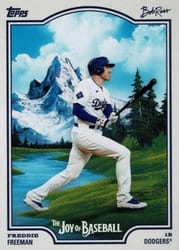 2025 Topps X Bob Ross: The Joy of Baseball Base Set Freddie Freeman #17 card
