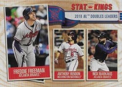 2019 Topps Big League Base Set Freddie Freeman / Anthony Rendon / Nick Markakis #350 card
