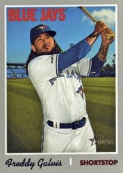 2019 Topps Heritage Base Set Freddy Galvis #575 card