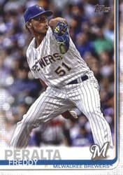 2019 Topps Base Set Freddy Peralta #627 card