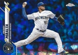 2020 Topps Chrome Sapphire Edition Base Set Freddy Peralta #238 card