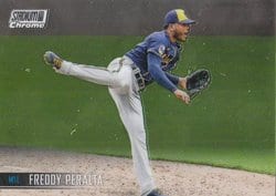 2021 Stadium Club Chrome Base Set Freddy Peralta #384 card