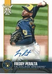 2021 Topps Big League Big League Autographs Freddy Peralta #BLA-FP card