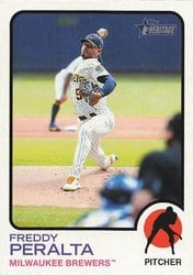 2022 Topps Heritage Base Set Freddy Peralta #3 card