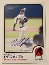 2022 Topps Heritage Real One Autographs Freddy Peralta #ROA-FP card