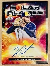 2024 Topps Cosmic Chrome Solar Flares Autographs Freddy Peralta #SFA-FP card