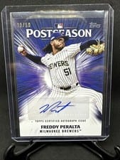 2025 Topps Postseason Performance Autograph Freddy Peralta #PPA-FP card