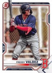 2021 Bowman Draft Base Set Freddy Valdez #BD-96 card
