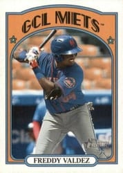 2021 Topps Heritage Minor League Base Set Freddy Valdez #173 card