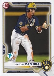 2021 Bowman 1st Edition Base Set Freddy Zamora #BP-2 card