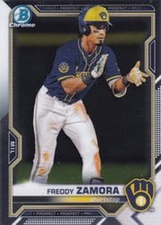 2021 Bowman Chrome Prospects Freddy Zamora #BCP-2 card