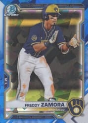 2021 Bowman Sapphire Edition Base Set Freddy Zamora #BCP-2 card